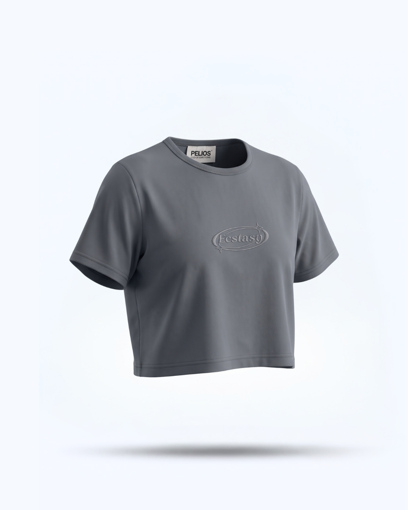 ECSTASY WOMEN BABY TEE (COOL GREY)