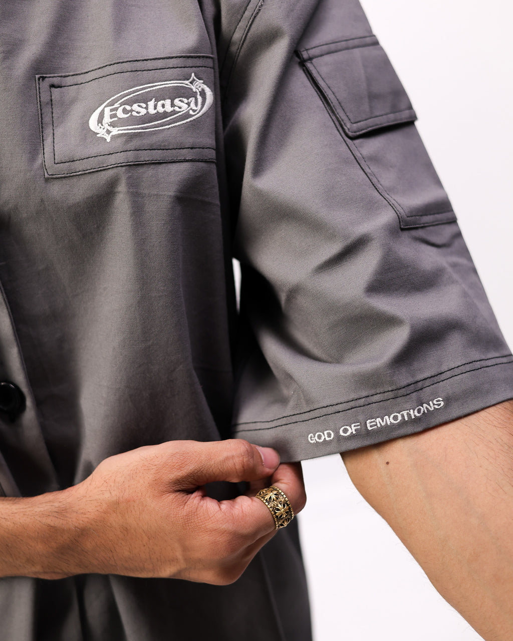 OCEAN BLISS CROPPED BOWLING SHIRT