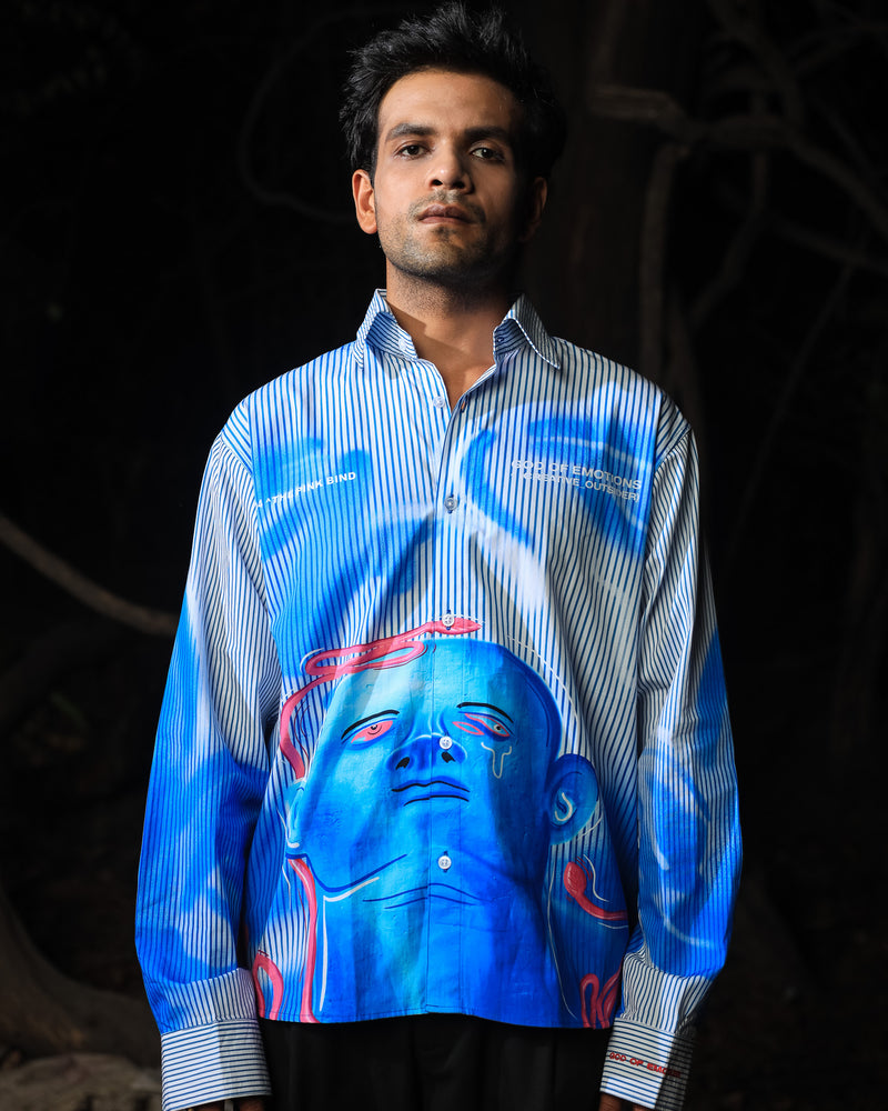 PINK BIND LONG SLEEVE SHIRT