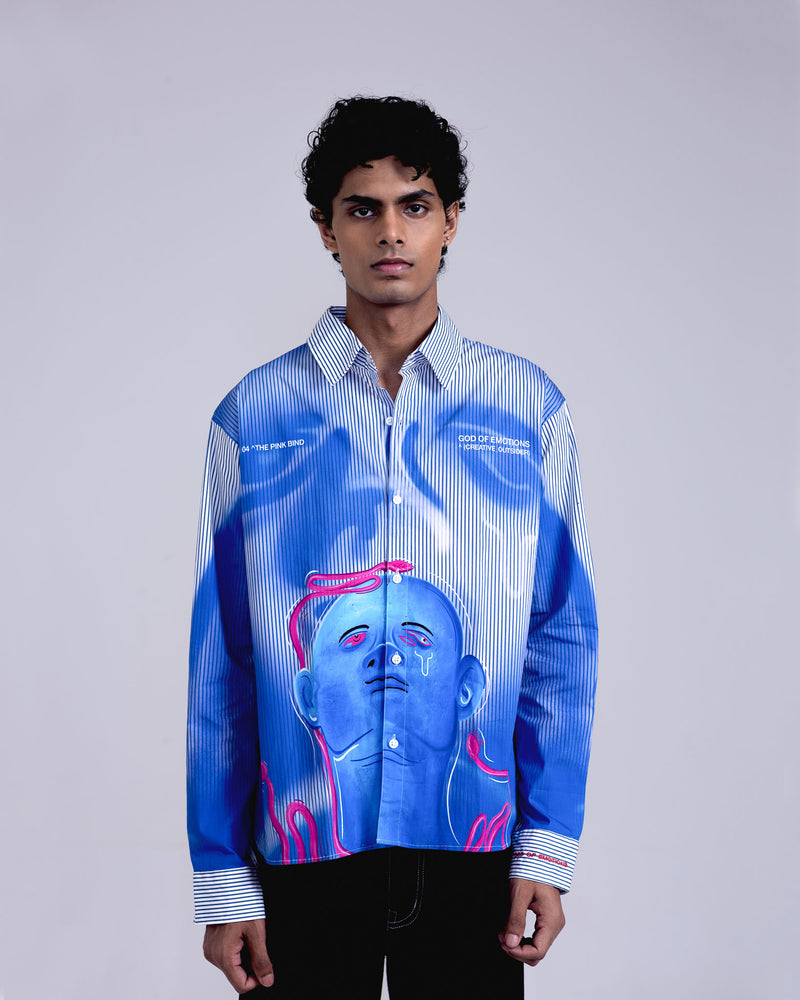 PINK BIND LONG SLEEVE SHIRT