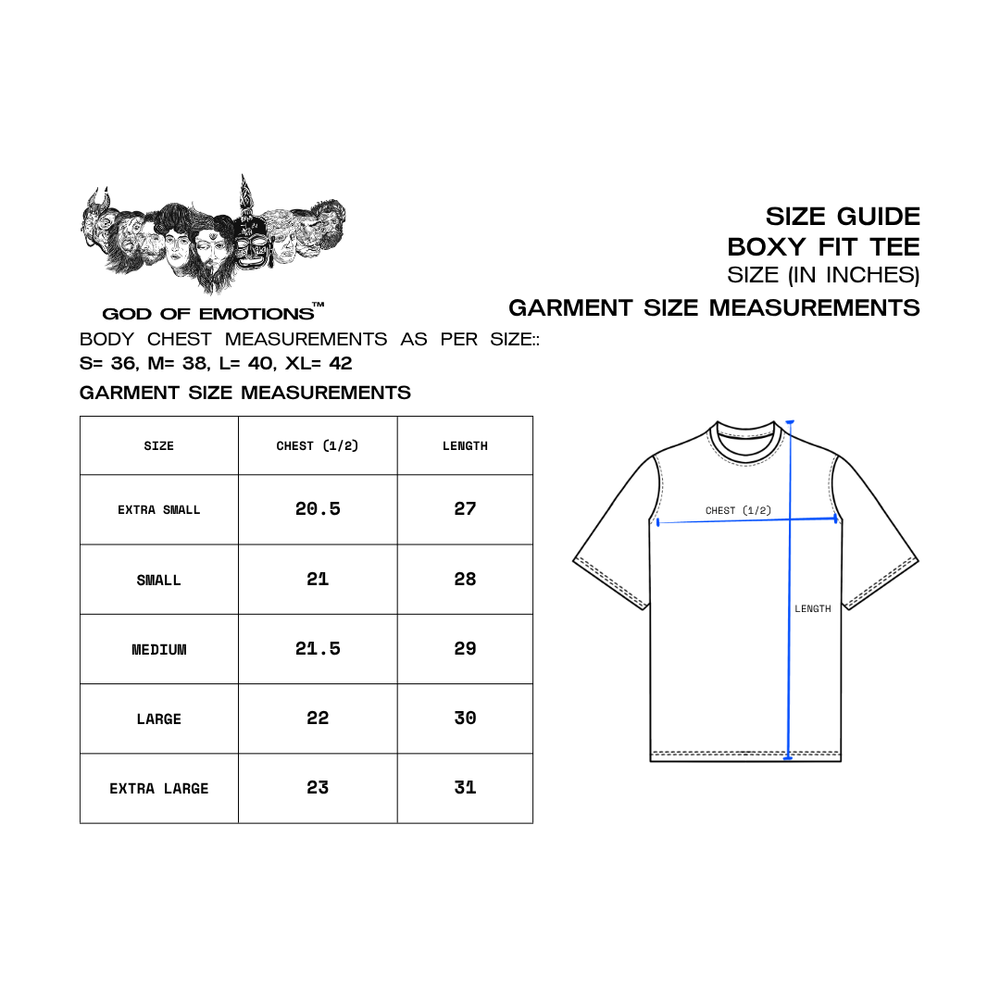 Size Guide (Inches)