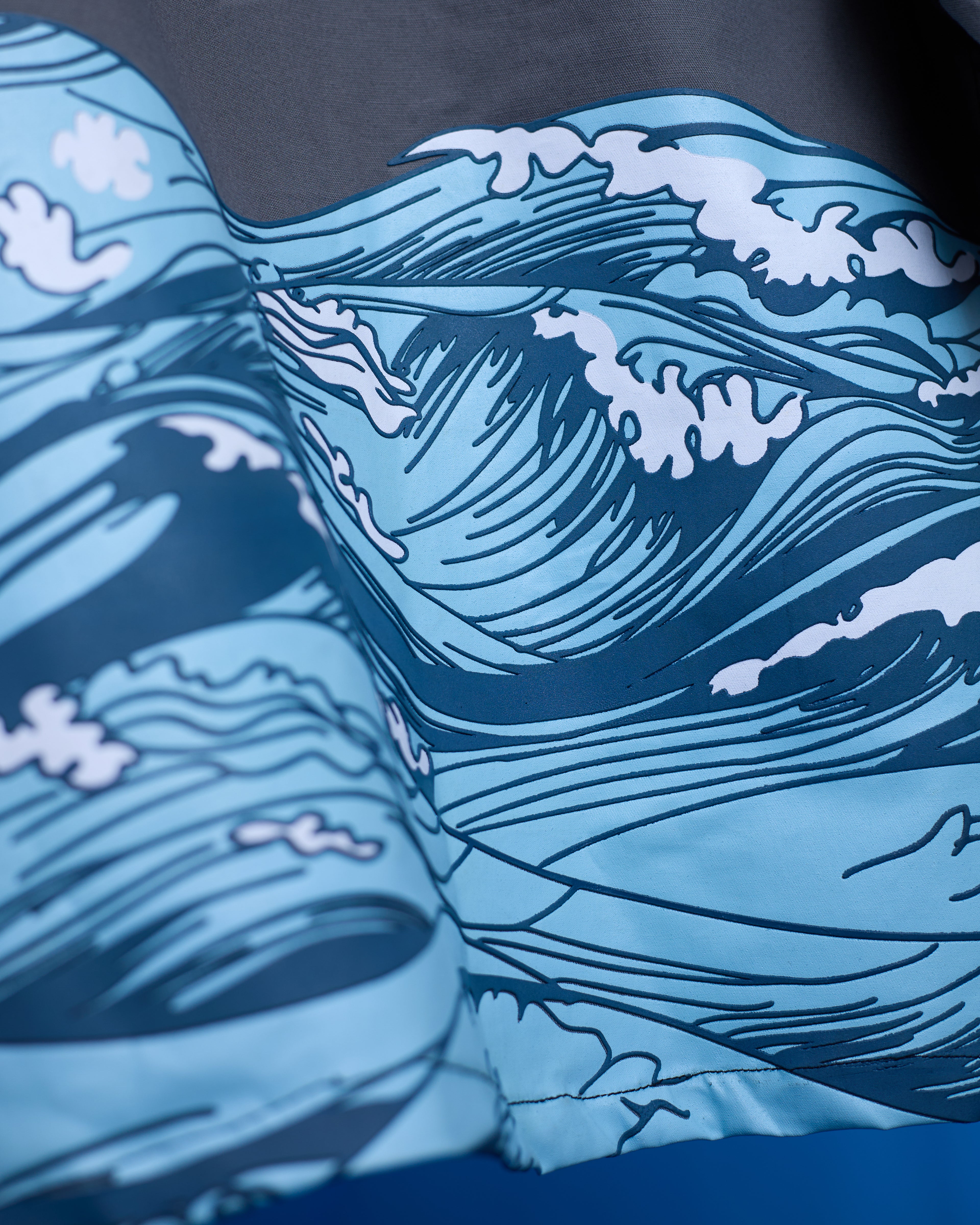 OCEAN BLISS CROPPED BOWLING SHIRT